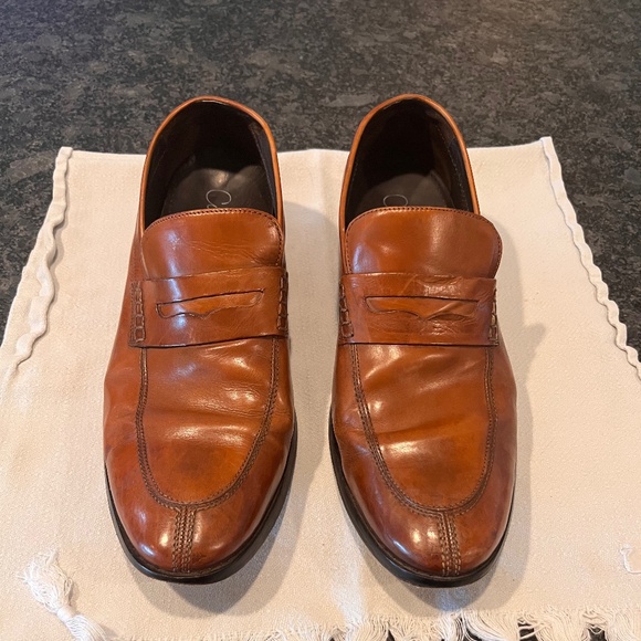 Cole Haan Cognac Leather Slip-on Dress Shoe, Size 11, Used - Picture 1 of 5
